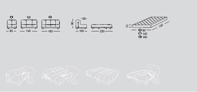 Sofa and sofa bed sizes
