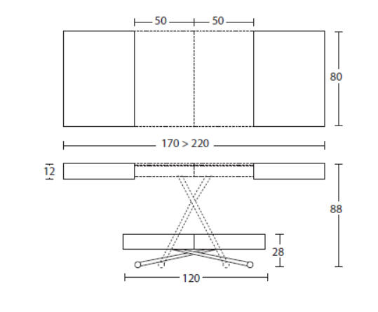 Boxy table messurments